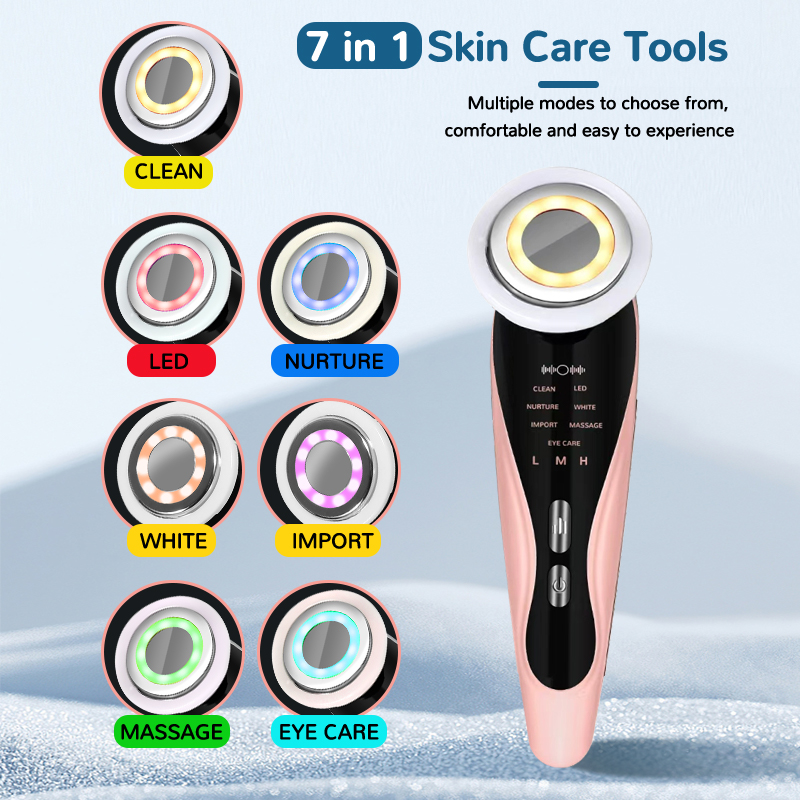 Skincare Scora - Appareil de beauté électrique 7-en-3 :