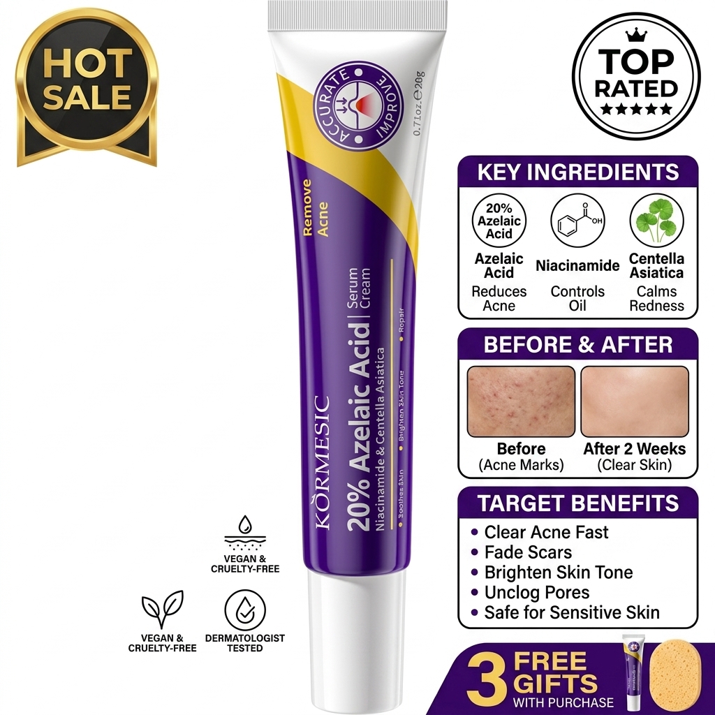 Azelaic Acid Serum - Crème Visage Multifonctionnelle à 20% d'Acide
